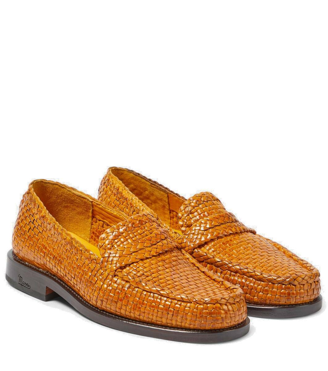 marni green loafers