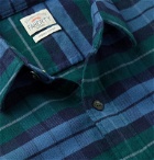Faherty - Checked Organic Stretch-Cotton Shirt - Blue
