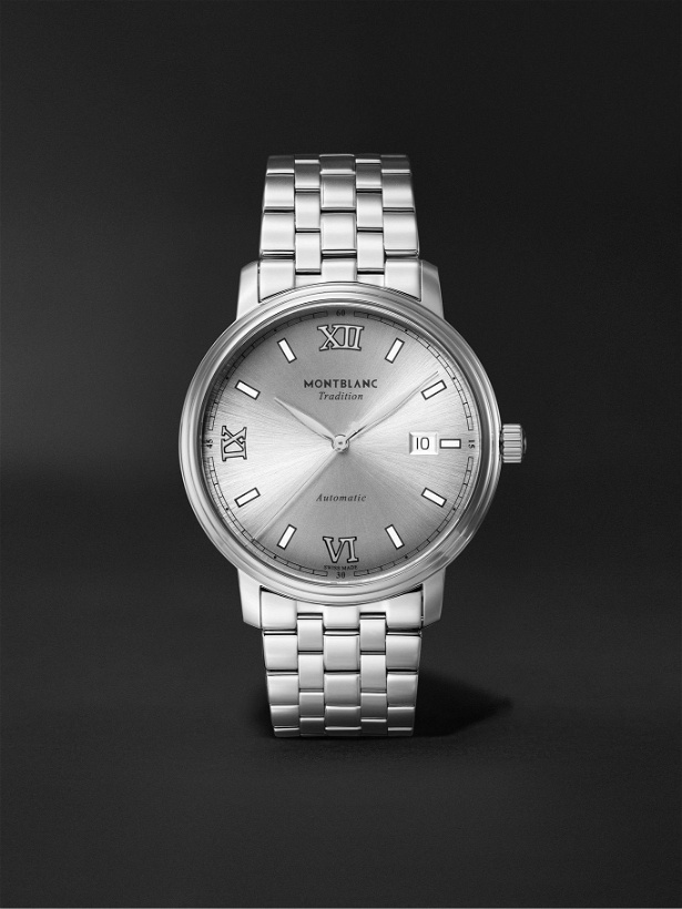 Photo: Montblanc - Tradition Automatic Date 40mm Stainless Steel Watch, Ref. No. 127770