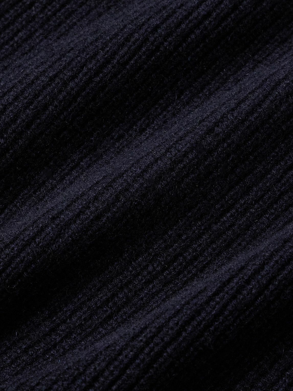 Saman Amel - Halle Ribbed Cashmere Zip-Up Cardigan - Blue