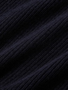 Saman Amel - Halle Ribbed Cashmere Zip-Up Cardigan - Blue