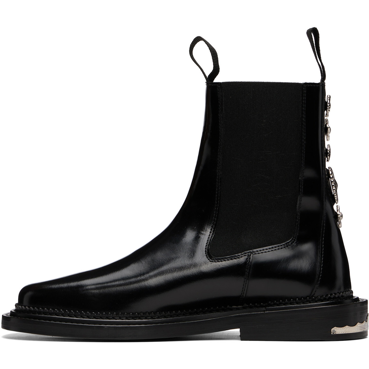 Toga Virilis Black Leather Chelsea Boots