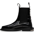 Toga Virilis Black Leather Chelsea Boots