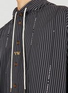 Vivienne Westwood - Pinstripe Hooded Overshirt in Black