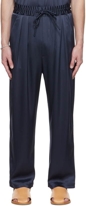 Photo: Nanushka Navy Jiro Trousers