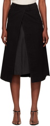 GIA STUDIOS Black Grace Midi Skirt