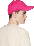 Acne Studios Pink Embroidered Cap
