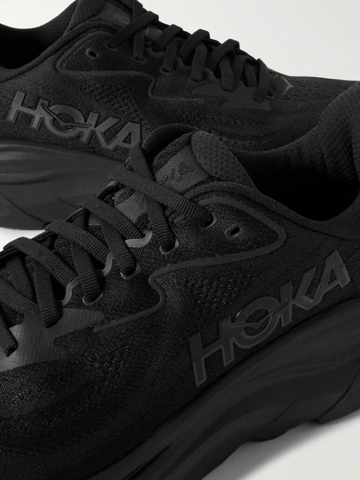 Hoka - Clifton 10 Rubber-Trimmed Jacquard Running Sneakers