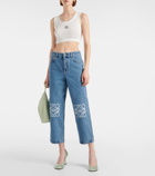 Loewe Anagram mid-rise cropped straight jeans