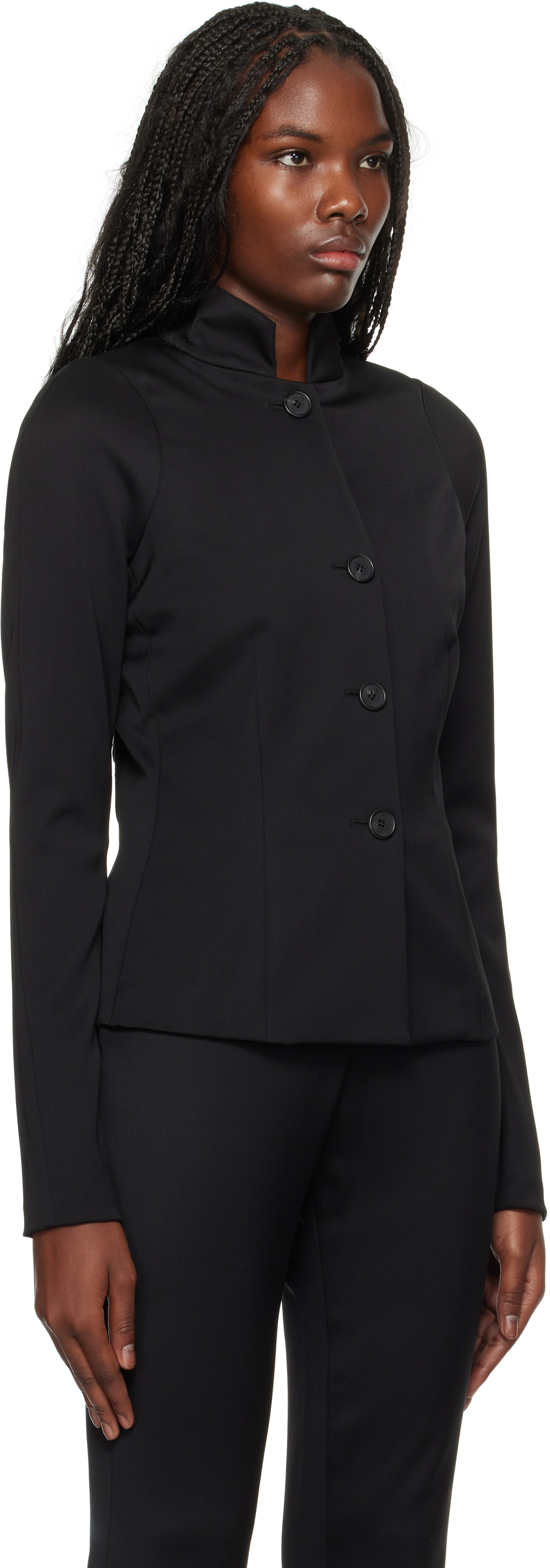 032c Black Gattaca Tight Suit Jacket