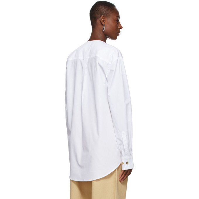 Rika Studios White Tatum Neck Ties Shirt