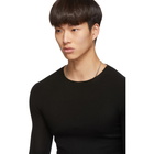 Rick Owens Black Ribbed Round Neck Sweater