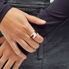 Ellie Mercer Women's One Piece Ring in Silver/Red