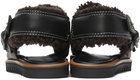 AURALEE Black Mouton Sandals