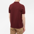 Fred Perry Men's Slim Fit Plain Polo Shirt in Oxblood