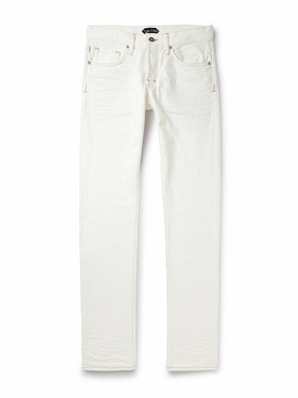 Photo: TOM FORD - Slim-Fit Jeans - White