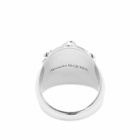 Alexander McQueen Men's Spider Skull Ring in Silver