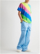 The Elder Statesman - Rainbow Void Tie-Dyed Cotton and Cashmere-Blend Jersey T-Shirt - Multi