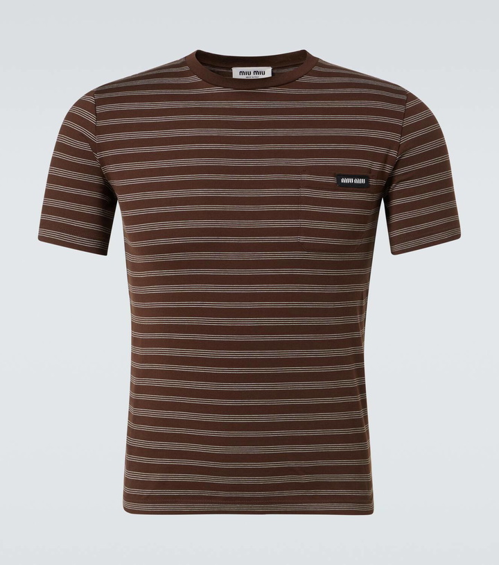 Photo: Miu Miu Striped cotton jersey T-shirt