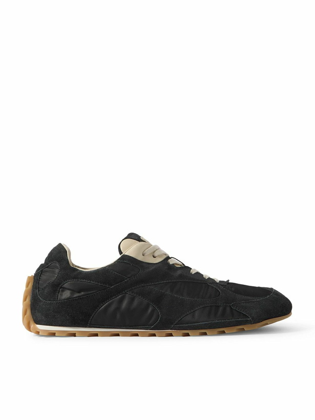 Photo: Bottega Veneta - Orbit Leather and Suede-Trimmed Shell Sneakers - Black