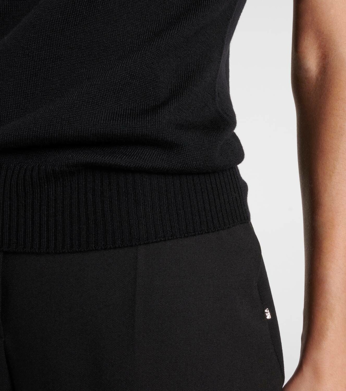 Sportmax Vertigo knitted virgin wool top