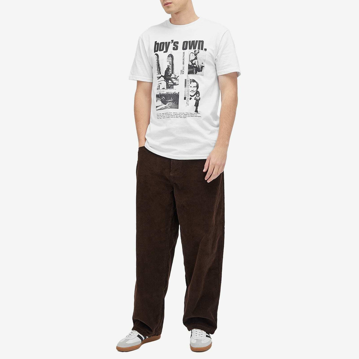 Boys Own Men's The Social Awareness Front Print T Shirt in White