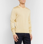 TOM FORD - Slim-Fit Silk Sweater - Yellow