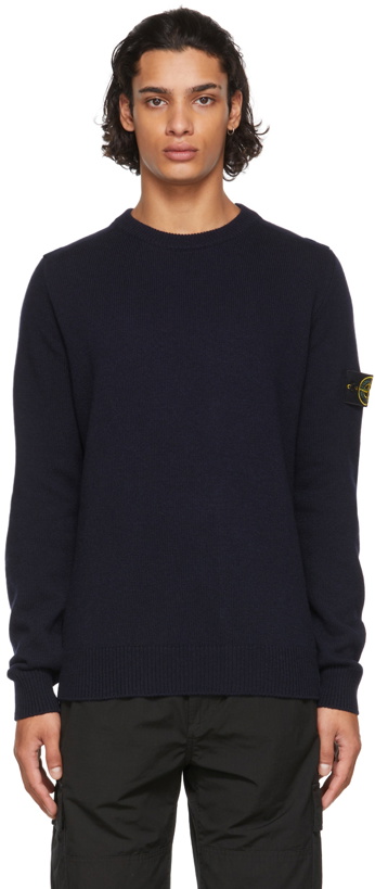 Photo: Stone Island Navy Wool Sweater