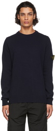 Stone Island Navy Wool Sweater