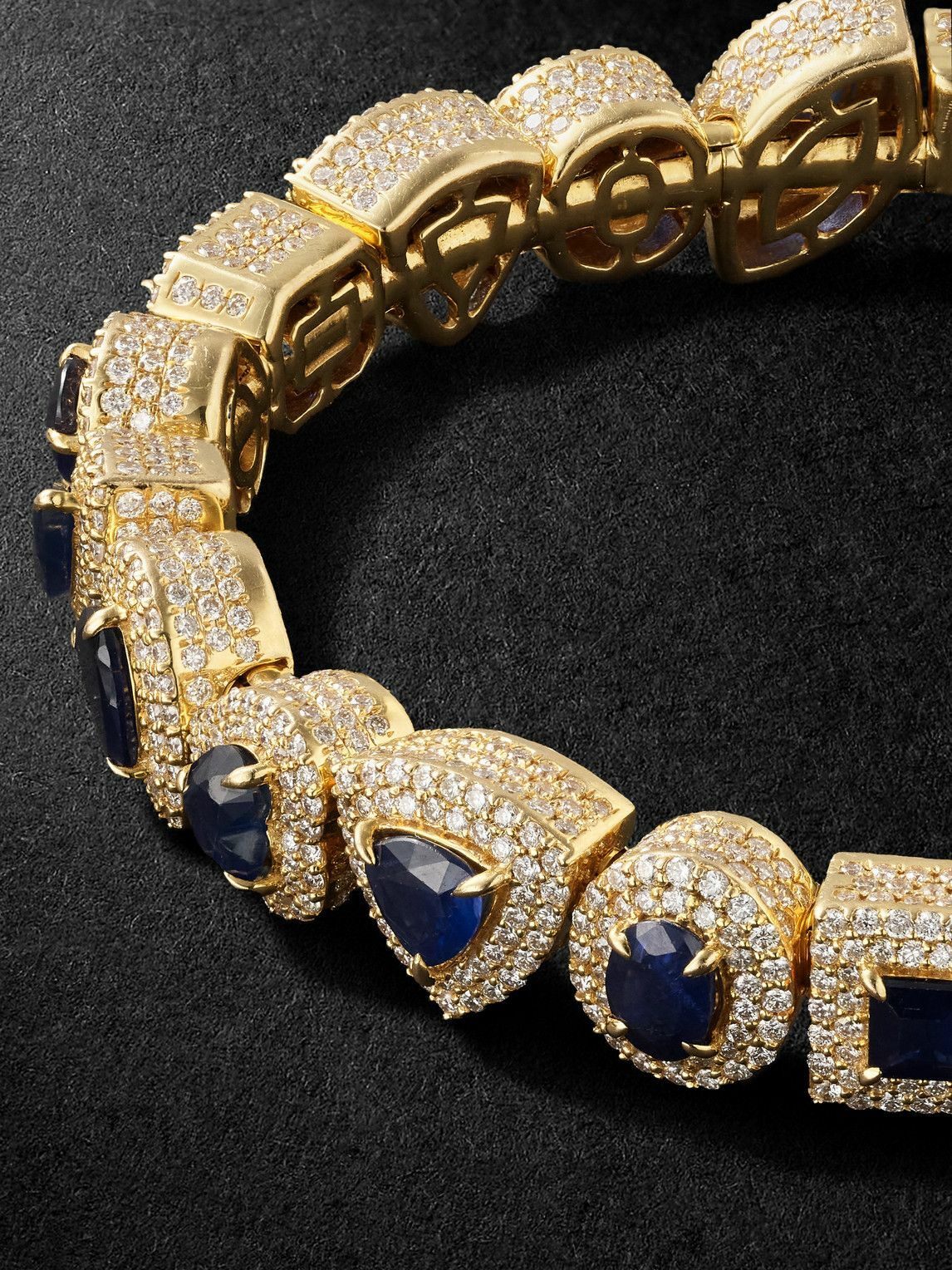 Greg Yuna - Charmers 18-Karat Gold, Diamond and Sapphire Bracelet - Gold