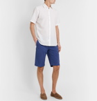 Canali - Stretch-Cotton Twill Shorts - Blue