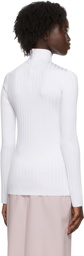 Nina Ricci White Rib Logo Sweater