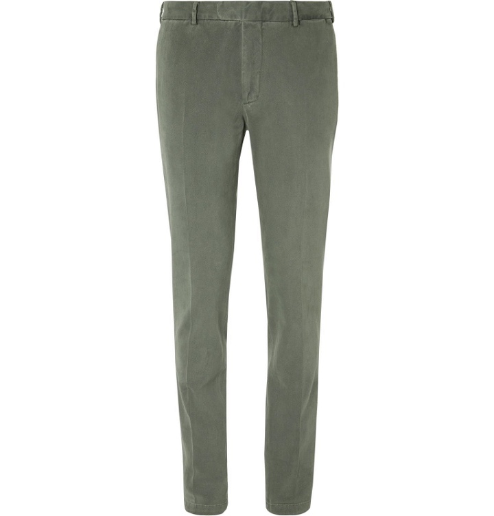Photo: Boglioli - Grey-Green Slim-Fit Cotton-Blend Gabardine Suit Trousers - Green