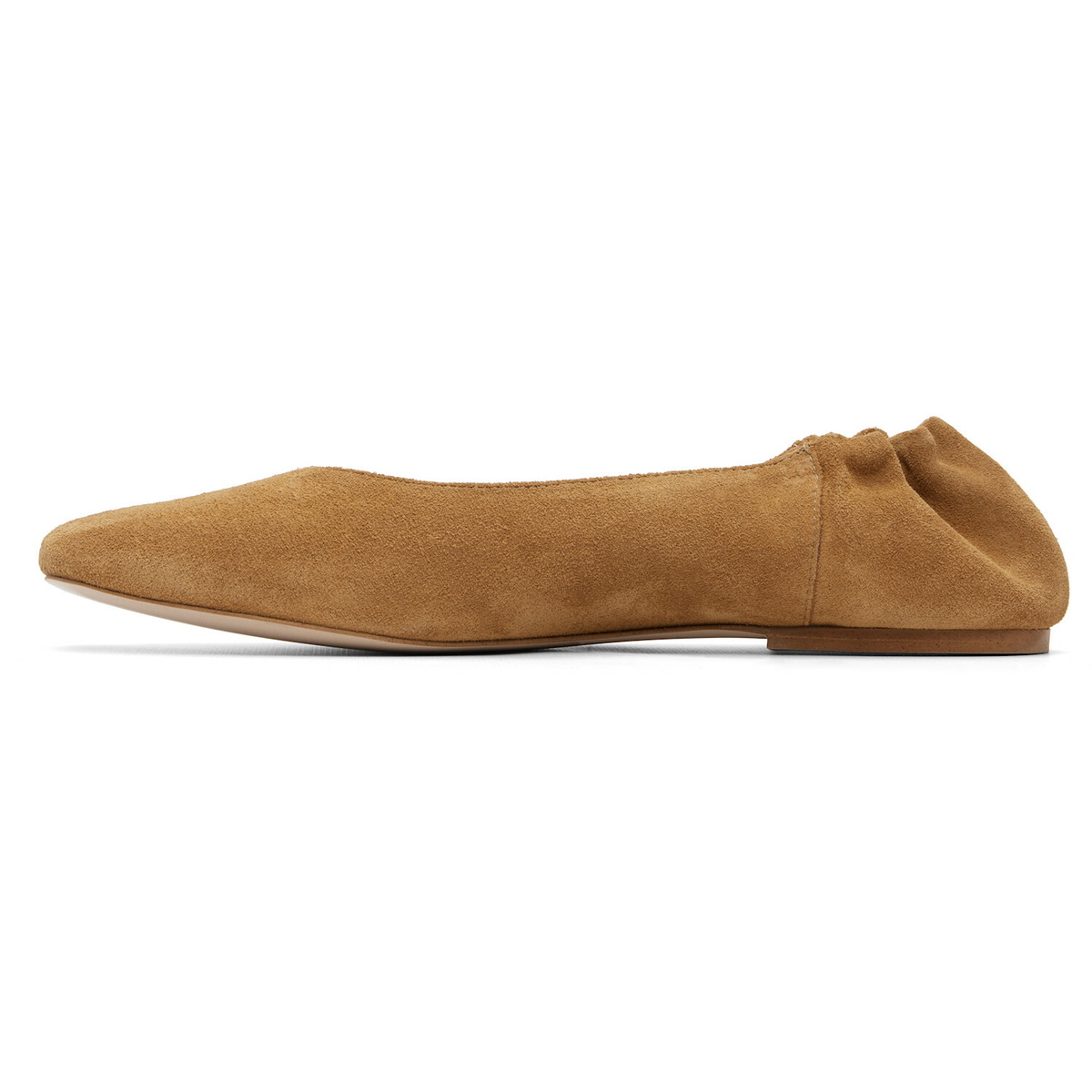 A.P.C. Beige Suede Ballerina Flats