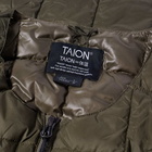 Taion Men's Crew Neck Zip Down Vest in Olive