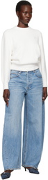 alexanderwang.t White Relaxed Embroidered Logo Sweater