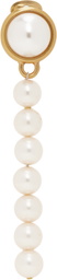 Moschino Gold & White Faux-Pearl Single Earring