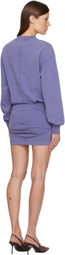 The Attico Purple Light American Fleece Minidress