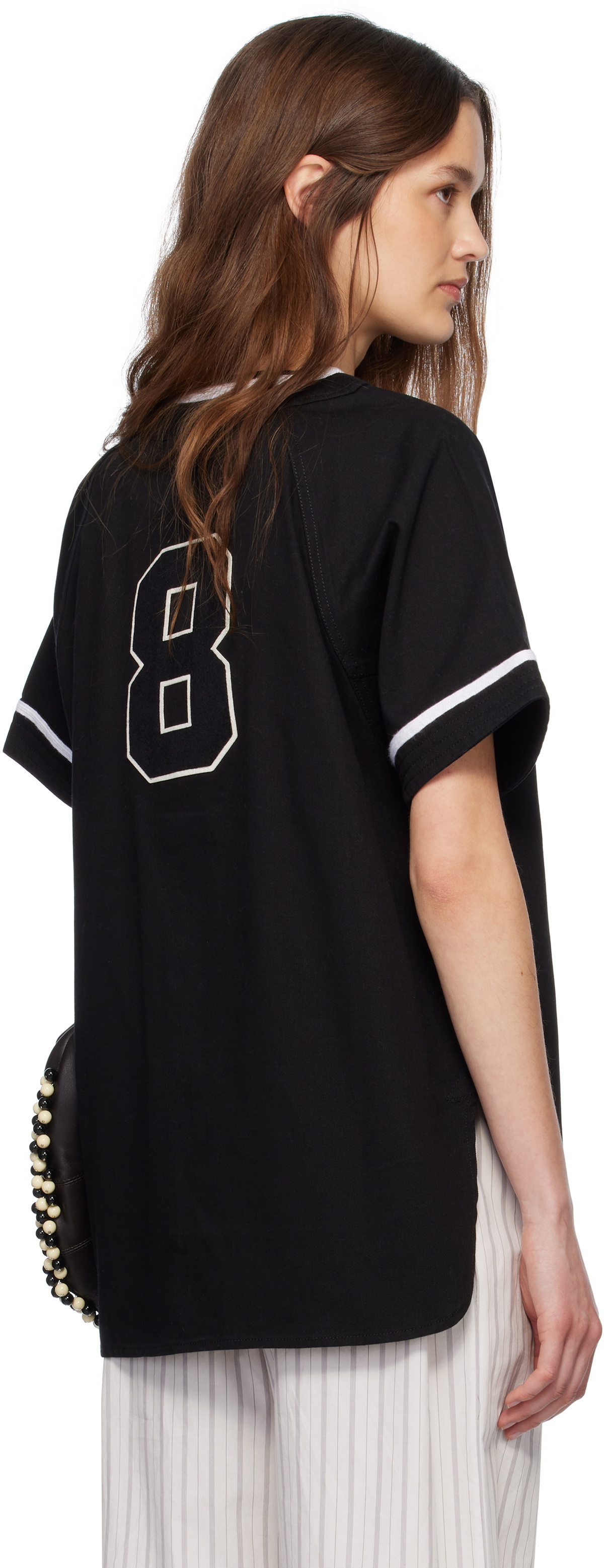Bode Black Baseball Shirt