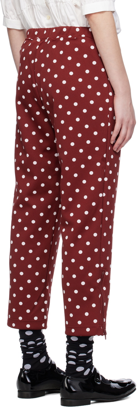 Comme des Garçons Girl Burgundy Polka Dot Trousers
