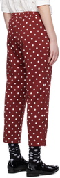 Comme des Garçons Girl Burgundy Polka Dot Trousers