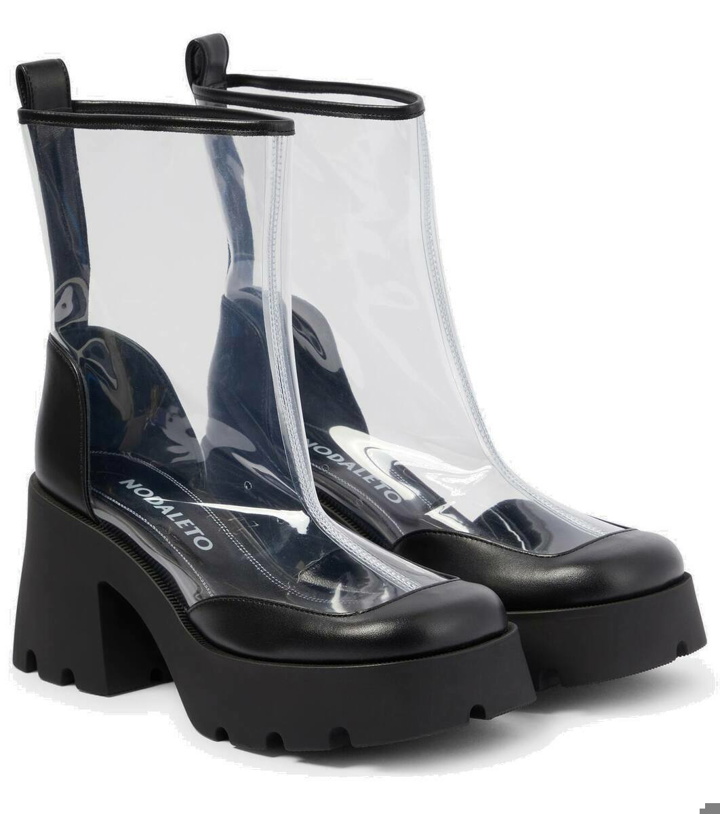 Photo: Nodaleto Bulla Rainy leather-trimmed PVC ankle boots