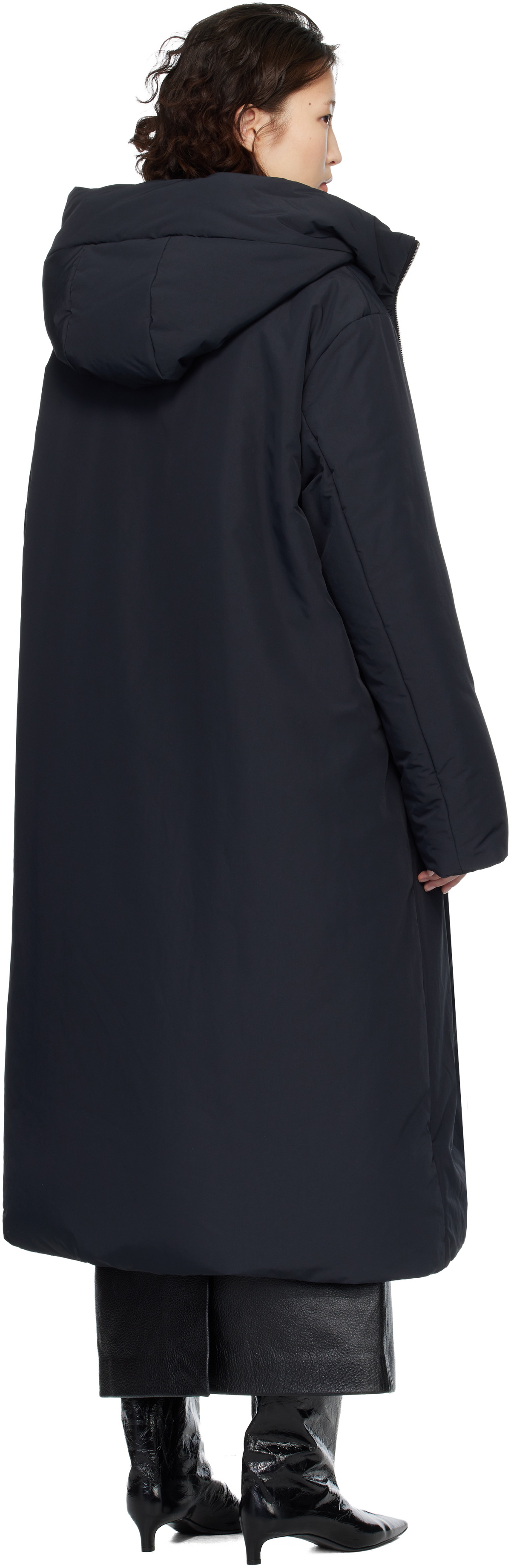 Jil Sander Black Relaxed Fit Long Down Coat
