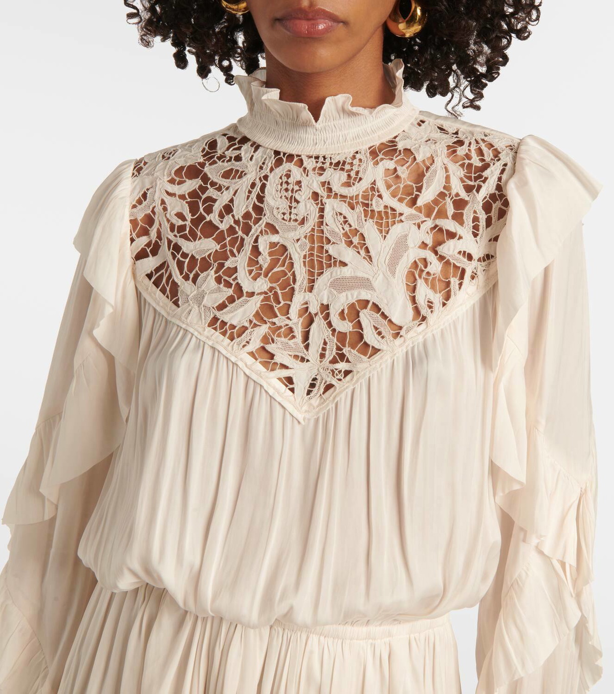 Isabel Marant Sharlene lace-trimmed maxi dress Isabel Marant