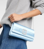 Manolo Blahnik Gothisi embellished satin clutch