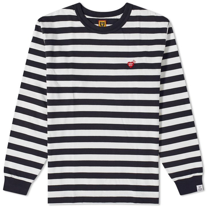 Photo: Human Made Men's Long Sleeve Striped T-Shirt in Navy