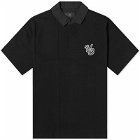 Y-3 Men's Rugby Short Sleeve Shirt in Black/Black