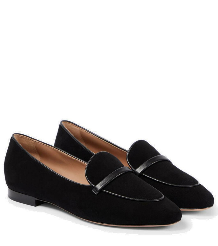 Photo: Malone Souliers Bruni leather-trimmed suede loafers