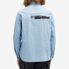 WTAPS Men's 11 Back Print Chambray Shirt in Indigo