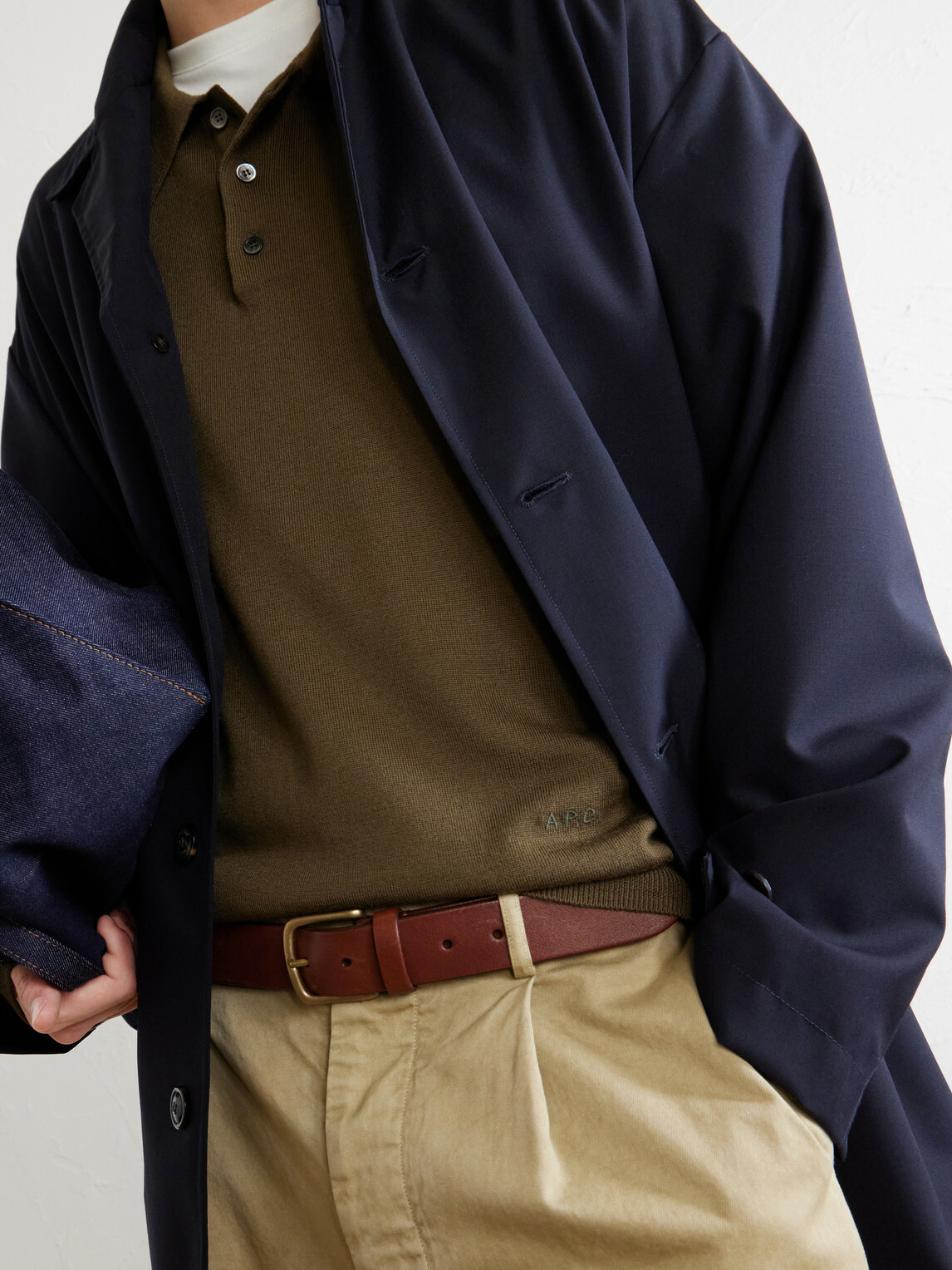 A.P.C. - Riou Virgin Wool Polo Shirt - Green
